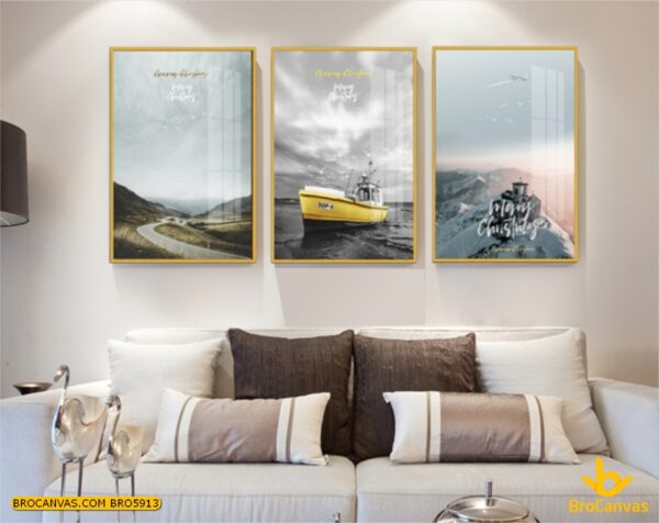 BRO5913 Tranh Phong Cảnh Thiên Nhiên Đường Núi Vắng Lặng