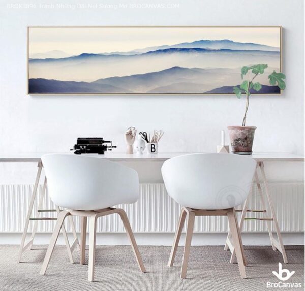BROK3896 Tranh Những Dãi Núi Sương Mờ