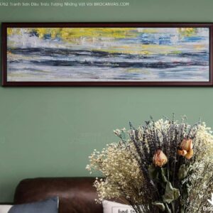 BROP4762 Tranh Sơn Dầu Trừu Tượng Những Vệt Vôi