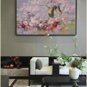 BROP4919 Tranh Sơn Dầu Vườn Đào