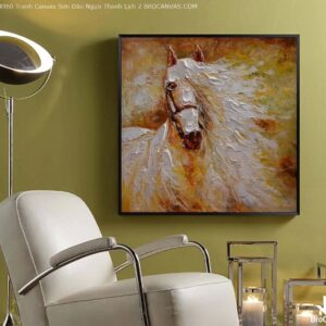 BROP4960 Tranh Canvas Sơn Dầu Ngựa Thanh Lịch
