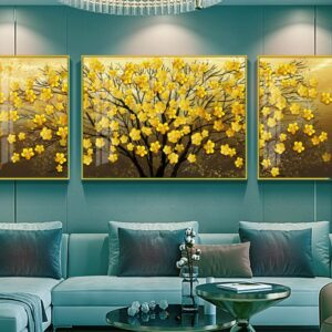 BROP5144 Tranh Treo Tường Hoa Mai Vàng 3D Nghệ Thuật