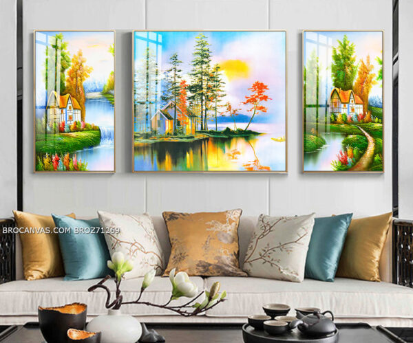 BROZ71269 Tranh Phong Cảnh Châu Âu Cổ Điển In Canvas