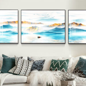 BROZ74368 Tranh Canvas Phong Cảnh Biển Và Núi Non