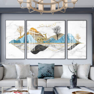 BROZ76160 Tranh Phong Cảnh Sơn Thủy Đẹp In Canvas