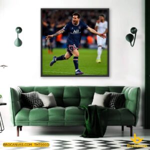 THT0003 Tranh Canvas Lionel Messi Bàn Thắng Đầu Tiên Tại Paris Saint-Germain