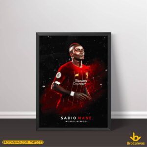 THT0055 Tranh Sadio Mané Trong Màu Áo Đấu Câu Lạc Bộ Liverpool