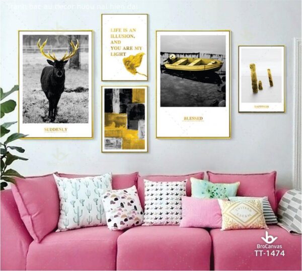 Tranh Bắc Âu Decor Hươu Nai Hiện Đại TT-1474