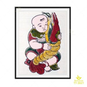 Tranh Bé Trai Và Con Tôm Lớn TT-3021