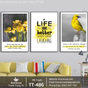 Tranh Trang Trí: “Bộ Tách Cafe và Hoa Decor” TT-1186