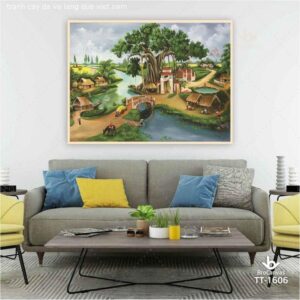 Tranh Cây Đa Và Làng Quê Việt Nam TT-1606