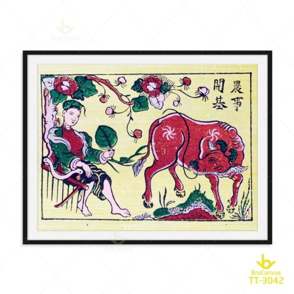 Tranh Cô Gái Chăn Bò TT-3042