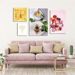 Tranh Decor Cafe và Trái Cây Ngũ Sắc TT-1544
