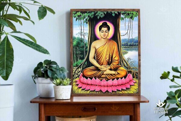 Tranh Đức Phật Dưới Tán Cây Bồ Đề TT-2034