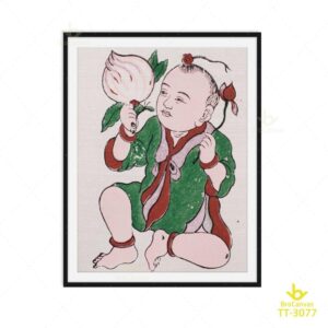 Tranh Mục Đồng Cầm Trái Đào TT-3077