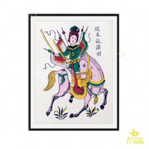 Tranh Nữ Tướng Cưỡi Ngựa TT-3006