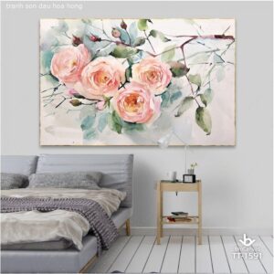 Tranh Sơn Dầu Hoa Hồng TT-1591