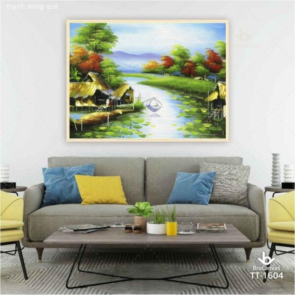 Tranh Phong Cảnh Sông Quê TT-1604