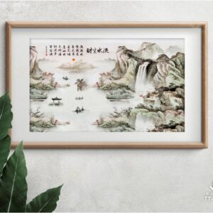 Tranh Thủy Mặc Sông Núi TT-1828