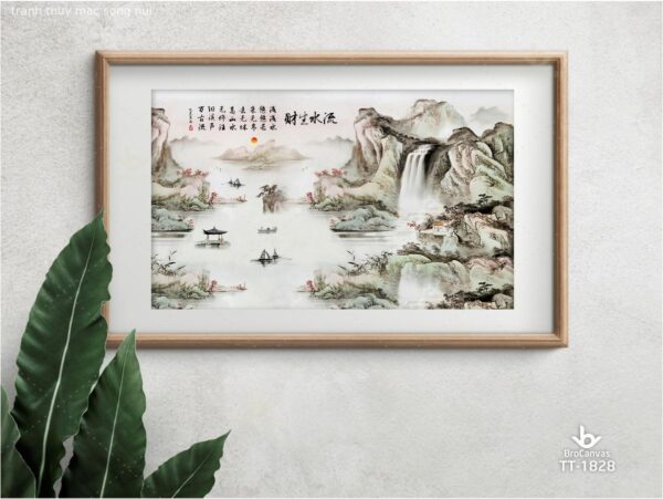 Tranh Thủy Mặc Sông Núi TT-1828