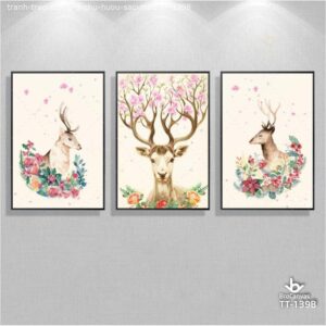Tranh treo tường: “3 chú hươu sắc màu”TT-1398