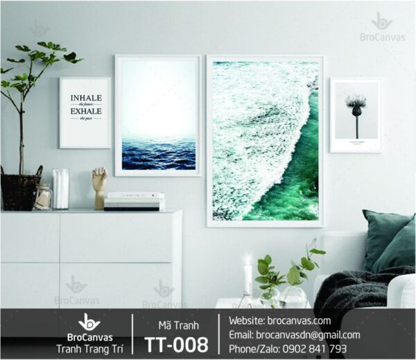 Tranh Trang Trí Bộ 4 Bức Biển Và Đại Dương TT-008 | Brocanvas.com