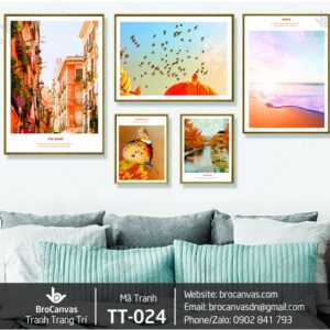 Tranh Trang Trí: “Bộ 5 Thành Phố Và Biển” TT-024