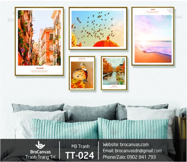 Tranh Trang Trí: “Bộ 5 Thành Phố Và Biển” TT-024