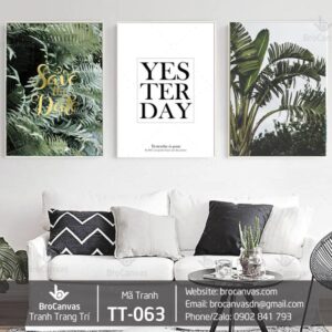 Tranh Trang Trí: “Bộ 3 Yes Ter Day” TT-063