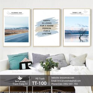 Tranh Trang Trí: “Bộ 3 Đường Và Biển Đơn Giản” TT-100