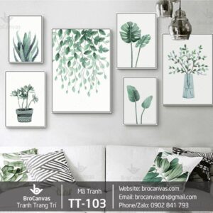 Tranh Trang Trí: “Bộ 5 Cây Lá Tự Nhiên” TT-103