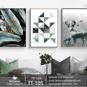 Tranh Trang Trí: “Bộ 3 Hươu Phong Cách Bắc Âu” TT-105